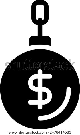 burden glyph icon illustration vector