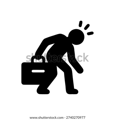 Burden of Heavy Labor Icon Isolated On White Background