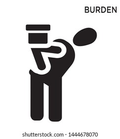 Burden icon people concept symbol design Expand to any size, Change to any color