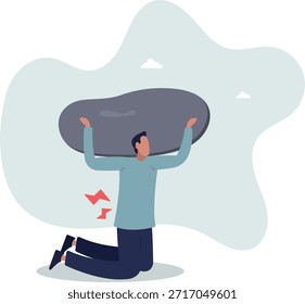 Ônus, obrigação de pagar, problema de stress pesado ou dificuldade, Vida e emprego de pessoas.
