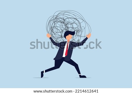 The burden of stress, anxiety from adversity and overwork, problems in the economic crisis, trying to exhaust the entrepreneur carry a heavy messy line down his back