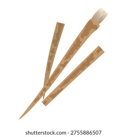 Burdock root vector icon. Root vegetable illustration material.