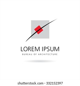 Bureau of architecture. Vector logo concept design