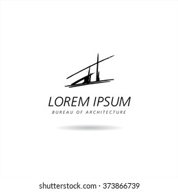 Bureau of architecture. Vector logo concept design