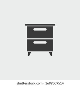 bureau icon. bureau vector on gray background