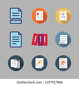 bureaucracy icon set. vector set about files, archives and file icons set.