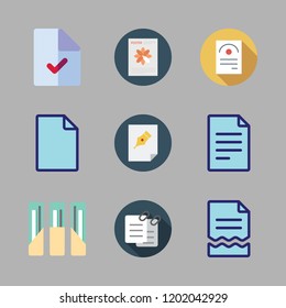 bureaucracy icon set. vector set about files and file icons set.