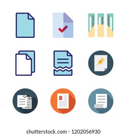 bureaucracy icon set. vector set about files and file icons set.