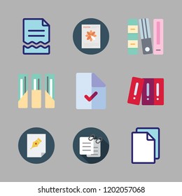 bureaucracy icon set. vector set about files, file and archives icons set.
