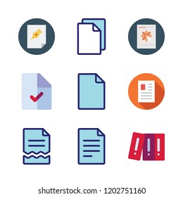 bureaucracy icon set. vector set about file and archives icons set.