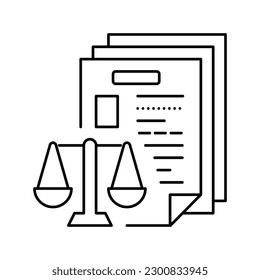 bureaucracy law dictionary line icon vector. bureaucracy law dictionary sign. isolated contour symbol black illustration