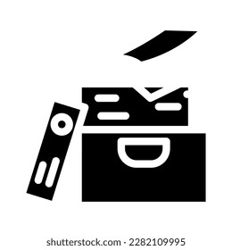 bureaucracy paper document glyph icon vector. bureaucracy paper document sign. isolated symbol illustration