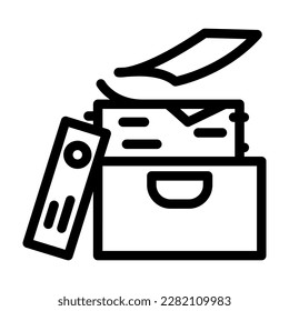 bureaucracy paper document line icon vector. bureaucracy paper document sign. isolated contour symbol black illustration