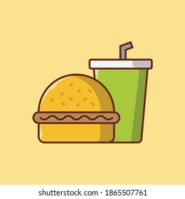 burer vector line flat icon