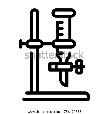 Burette Outline icon. Laboratory Concept.