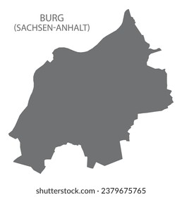 Burg German city map grey illustration silhouette shape