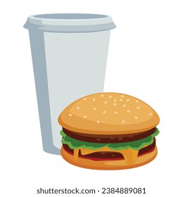 Icono vectorial de ilustración Burgar que puede fácilmente modificar o editar