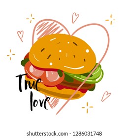 “True love” with burger