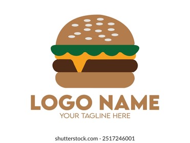 Vetor de design de logotipo abstrato do hambúrguer

