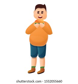 Burger addiction icon. Cartoon of burger addiction vector icon for web design isolated on white background