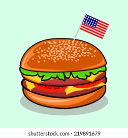 burger of America  vector