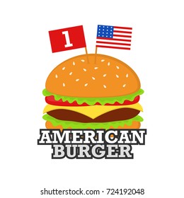 4 404 Burgers American Flags Images Stock Photos Vectors Shutterstock   Burger American Flag Vector Design 260nw 724192048 