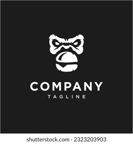 Burger Ape monkey face logo icon vector template.eps