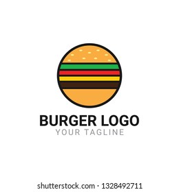 Burger App Logo Design Vector Template