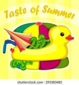 Burger with attributes of the summer