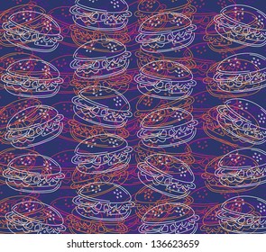 burger background purple