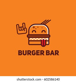 Burger bar. Logo template.