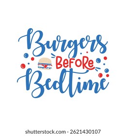 Diseños de hamburguesas y día conmemorativo de la hora de acostarse