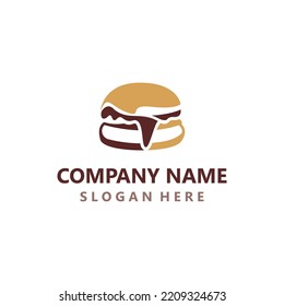 Design-Restaurant-Vorlage für Burgbeef-Logo