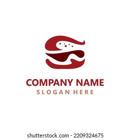 Burger beef logo design restaurant template vector image