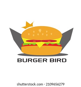 ilustración del vector del vector del rey de aves de hamburguesa