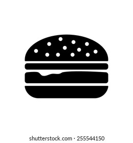 Burger - Black Vector Icon