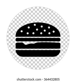 burger  - black vector icon