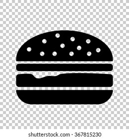 burger -  black vector icon