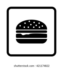 burger  - black vector icon