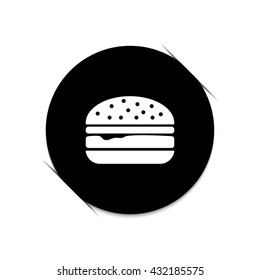 burger -  black vector icon