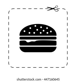 burger  - black vector icon