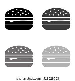 burger  - black vector icon