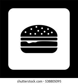 burger  - black vector icon