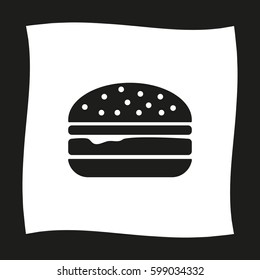 burger  - black vector icon