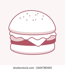 Burger Bliss: A delightful burger, showcasing a perfect combination of textures and flavors.