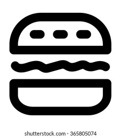 Burger Bold Line Vector Icon