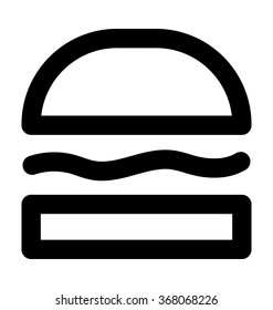 Burger Bold Line Vector Icon