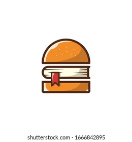 vector del logotipo del libro de hamburguesas, para su empresa