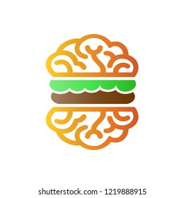 Burger Brain Logo Template
