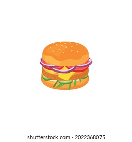 Hamburger Brotsalatkäse und Senf einfache Vektorkunst